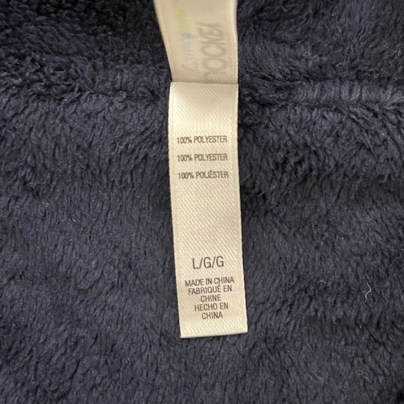 Jockey Women's L Velour Lounge Set Navy Shell Buttons Jacket Pants Y2K CozyCore - Picture 7 of 8